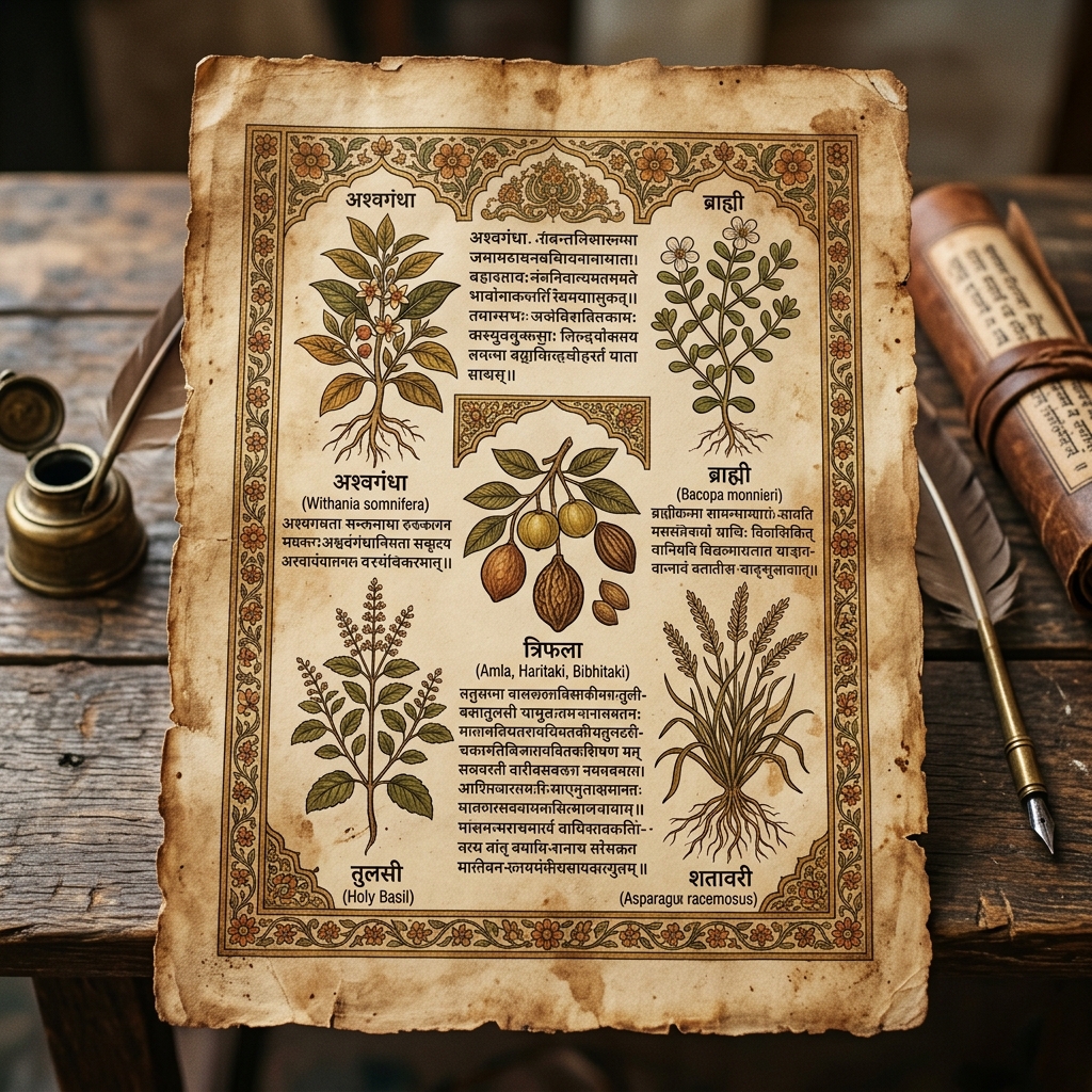 Ancient Ayurvedic manuscript reference